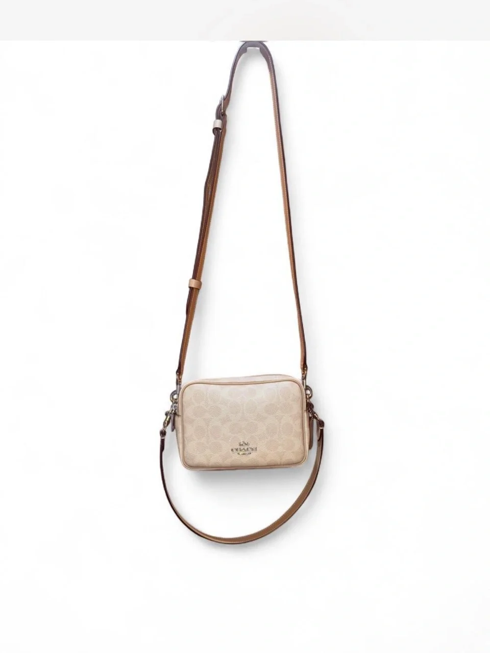 Coach Mini Carey Crossbody Bag in Light Taupe